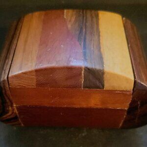 Vintage, Handmade, Mid-Century Modern Wooden Trinket Box